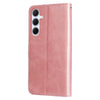 For Samsung Galaxy A36 5G / A56 5G Fashion Calf Texture Zipper Leather Phone Case(Rose Gold)