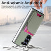 For Samsung Galaxy Z Fold6 Twill Fabric Leather Skin Card Bag Magnetic Back Phone Case(Green)