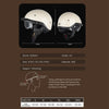 SOMAN Motorcycle Half Helmet Adjustable Helmet With Inner Mirror, Size: M(Cement Gray)