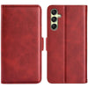 For Samsung Galaxy A16 Dual-side Magnetic Buckle Horizontal Flip Leather Phone Case(Red)