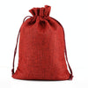 50 PCS Multi size Linen Jute Drawstring Gift Bags Sacks Wedding Birthday Party Favors Drawstring Gift Bags, Size:17x23cm(Red)