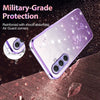 For Samsung Galaxy A55 Gradient Glitter Flower All-inclusive Phone Case(Purple)
