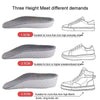 2.5cm+3.5cm 1pair Each Cashmere Boost Height Increased  Half Insoles Warm Insoles(Gray)