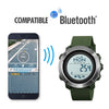 SKMEI 1511 Simple Bluetooth Men Smart Waterproof Compass Adult Smart Watch(Rubber Shell Army Green)