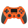Rubberized Wireless Game Controller Bluetooth Handle for PS4 Host(Orange)