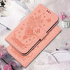 For Realme 13+ Global Butterfly Rose Embossed Leather Phone Case(Pink)
