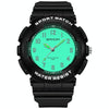 SANDA Small Fresh Digital All-match Waterproof Luminous Student Watch(Black White)