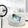 15cm Spinning Display Stand with Gradient Color Lights for Glass Art(Black)