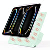 For iPad Pro 12.9 2022 / 2021 / 2020 Fixed Buckle Magnetic Deformation Leather Tablet Case(Baby Green)