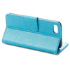 For  iPhone 8 & 7  Pressed Flowers Horizontal Flip Leather Case with Holder & Card Slots & Wallet(Blue)