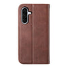 For Samsung Galaxy A36 Cubic Grid Calf Texture Magnetic Leather Phone Case(Brown)