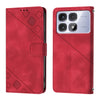 For Redmi K70 Ultra 5G Global Skin-feel Embossed Leather Phone Case(Red)