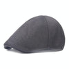 Spring/Summer Burlap Cap Retro Men Forward Beret, Size: M (56-58cm)(Black)