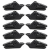 10pcs Tents Accessories Awning Wind Rope Clamp Plastic Clip Outdoor Camping Tent Alligator Cip Hook(Black)