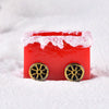 4pcs Christmas Micro Landscape Decorations Resin Craft Gifts Home Decoration Ornaments, Spec: Train Cabin