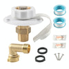 Brass Water Inlet Check Valve For Yacht RV With Adapter(White)