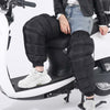Electric Bicycle Winter Motorcycle Windshield Waterproof Warm Leg Cover Plus Velvet Padded Knee Pads, Size:70cm Lengthened and Enlarged(Black)