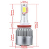 2 PCS H8/H9/H11 18W 1800 LM 6000K IP68 Casnbus Constant Current Car LED Headlight with 2 COB Lamps, DC 9-36V(White Light)