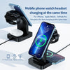 YP-HY05 15W 5 in 1 Magnetic Multifunctional Wireless Charger with Clock (White)