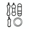 6pcs /Set Bicycle Headlight Silicone Strap Tail Light Fixed Leather