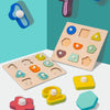 2 PCS Wooden Number Shape Matching Board(Digital Cognition)