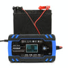 FOXSUR 12V-24V Car Motorcycle Truck Repair Battery Charger AGM Charger, US Plug (Blue)