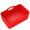 For Ninja DZ201 Air Fryer Silicone Liner Mat Reusable Basket Tray, Spec: Red Thick Model (140g)