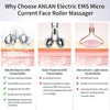 ANLAN EMS Double Roller Massage Instrument Facial Bueaty Roller Device