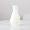 Modern Simple Plastic Flower Vase Creative Desktop Decoration Ornaments(Milk White)