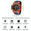 SMAEL 8080 Outdoor Sports Waterproof Multifunctional Glowing Double Dial Watch(Black White)