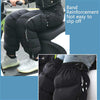 Electric Bicycle Winter Motorcycle Windshield Waterproof Warm Leg Cover Plus Velvet Padded Knee Pads, Size:70cm Lengthened and Enlarged(Black)