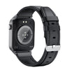 T50 1.85 inch Leather Band IP67 Waterproof Smart Watch Supports Voice Assistant / Health Monitoring(Black)