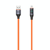 TOTU CB-7-L 15W USB to 8 Pin Digital Display Fast Charging Silicone Cable, Length: 1m(Orange)