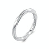 BSR457-6 S925 Sterling Silver White Gold Plated Zircon Mobius Ring Hand Decoration