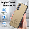 For Samsung Galaxy A54 5G Twill Fabric Leather Skin Back Phone Case(Khaki)