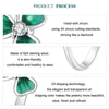 S925 Sterling Silver Platinum Plated Lucky Four-leaf Clover Open Adjustable Ring(BSR528-E)