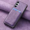 For Samsung Galaxy A55 5G Retro Leather Card Bag Magnetic Phone Case(Purple)