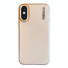 For iPhone XS / X Soft Sandy Skin Feel Translucent PC Phone Case(Desert Gold)