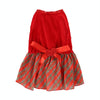 Christmas Plaid Dog/Cat Skirt (Red, L)