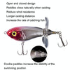 DF065 9g Double Paddle Tractor Surface Tether Roadrunner Fake Lure Long-distance Casting Lure(Champagne)