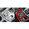 Car Carbon Fiber Handbrake Panel Decorative Sticker for Mazda CX-5 2017-2018, Right Drive (Red)