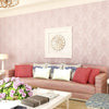 Bedroom Living Room Classic Damascus 3D Precision Pressed Non-Woven Fabric Self-Adhesive Wallpaper, Specification: 0.53 x 3 Meters(JA206 Pink)