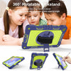 For Honor Pad X8 360 Degree Rotation PC Contrast Silicone Tablet Case(Navy Blue + Yellow Green)