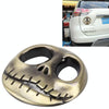 Skull Bone Shape Auto Sticker 3D Metal Fashion Car Stickers(Yellow)