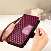 For Samsung Galaxy A36 Glitter Lattice Zipper Wallet Leather Phone Case(Wine Red)
