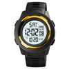 SKMEI 1731 Triplicate Round Dial LED Dual Time Digital Display Luminous Electronic Watch(Gold and White)