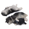 Cute Kawaii Sleeping Pet Figurine Collection Decoration Fridge Magnet Black Side Lying  Shiba  Inu