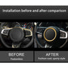 Car Auto Steering Wheel Aluminum Alloy Ring Cover Trim Sticker Decoration for Jaguar(Gold)