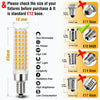 E12 15W 136 LEDs SMD 2835 Dimmable Corn Light Bulb, AC110-130V(Warm White Light)