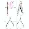 Stainless Steel Double Head Dead Skin Scissors Set, Specification: Set D